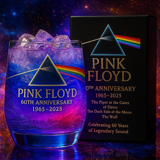 Pink Floyd 60th Anniversary Whiskey Glass🔥