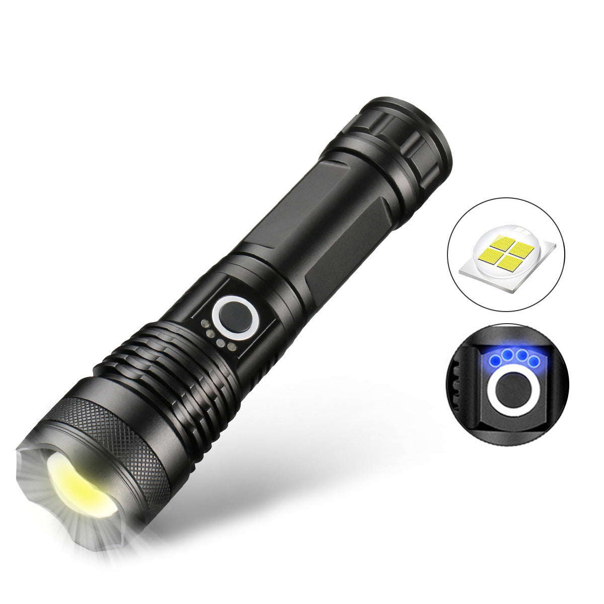 LED Rechargeable Tactical Laser Flashlight 90,000 High Lumen