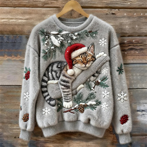 Serena | Winter Christmas Cat Sweater