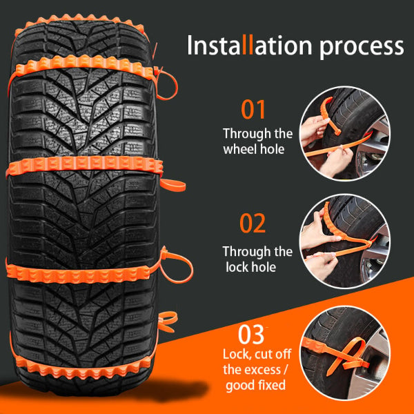 🔥 Winter Car Anti-Slip Chains – Super Durable, Easy to Install & Universal (Safe Driving on Snow & Ice!)