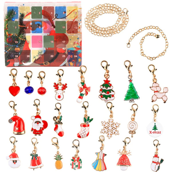 24 Pcs DIY Christmas Advent Calendar Bracelets Set