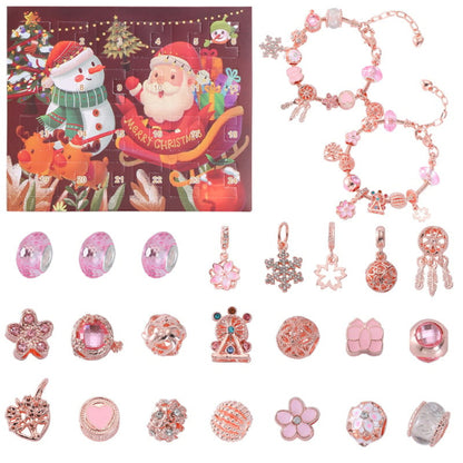 24 Pcs DIY Christmas Advent Calendar Bracelets Set