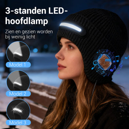 Rechargeable Beanie with Bluetooth and Light