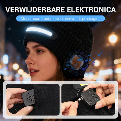 Rechargeable Beanie with Bluetooth and Light