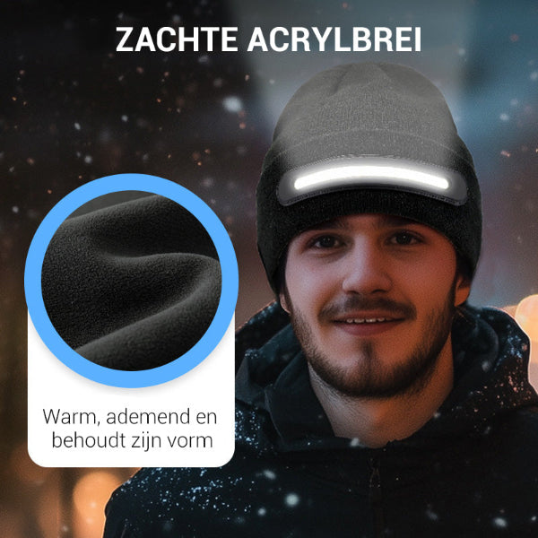 Rechargeable Beanie with Bluetooth and Light