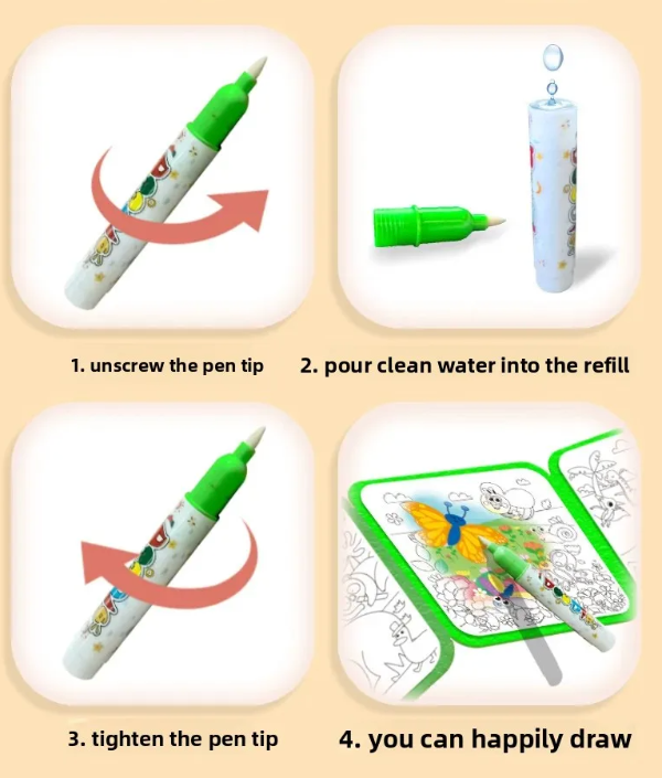 Reusable Kids Magic Water Book - Familysplace™