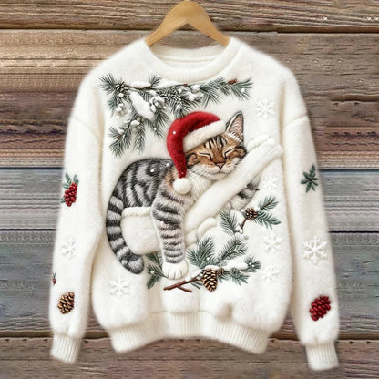 Serena | Winter Christmas Cat Sweater