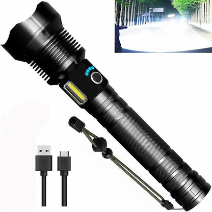 LED Rechargeable Tactical Laser Flashlight 90,000 High Lumen