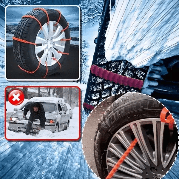 🔥 Winter Car Anti-Slip Chains – Super Durable, Easy to Install & Universal (Safe Driving on Snow & Ice!)