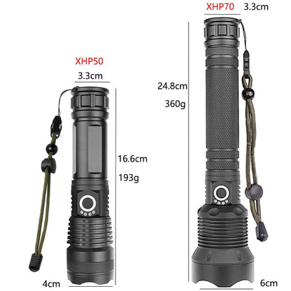 LED Rechargeable Tactical Laser Flashlight 90,000 High Lumen