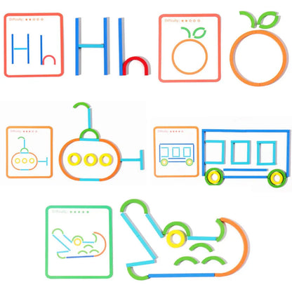 Sticks & Rings – Smart & Creative – Wooden Shapes Puzzle