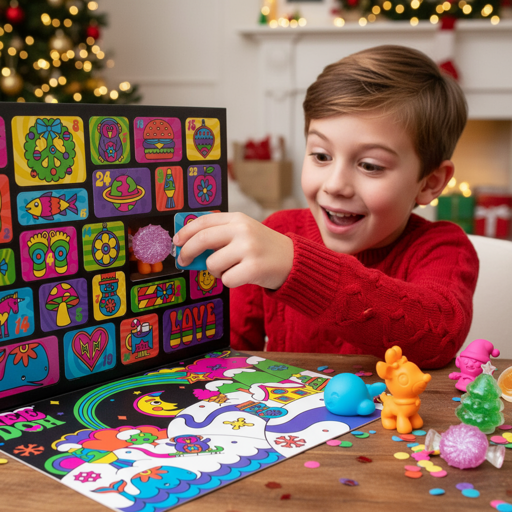 MerrySqueeze™ - Holiday Advent Calendar with 24 Fun Fidget Toys