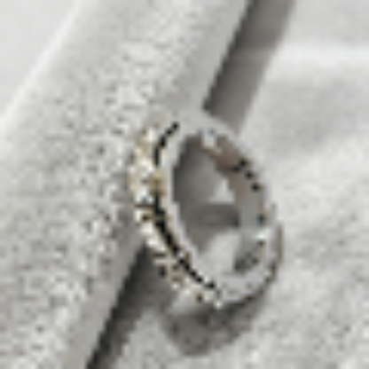 🔥 Titanium Steel Spinning Ring with Zirconia