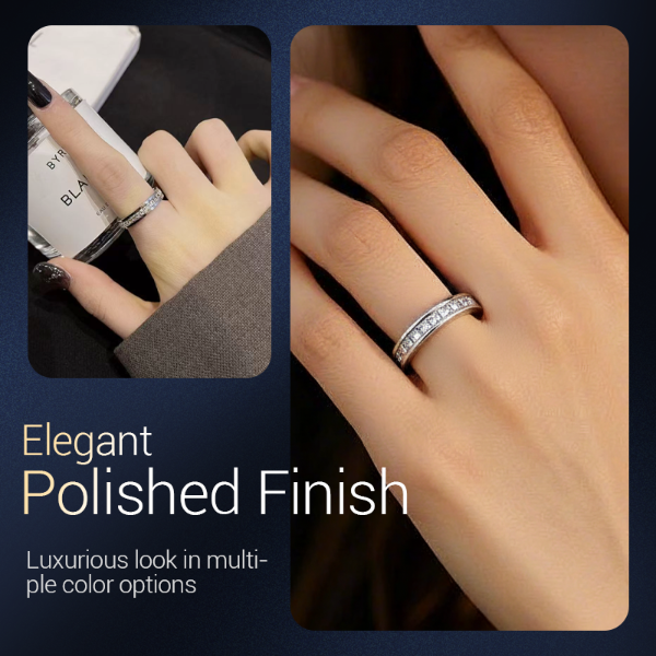 🔥 Titanium Steel Spinning Ring with Zirconia