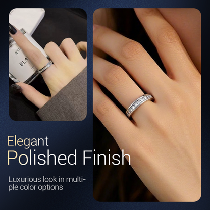 🔥 Titanium Steel Spinning Ring with Zirconia